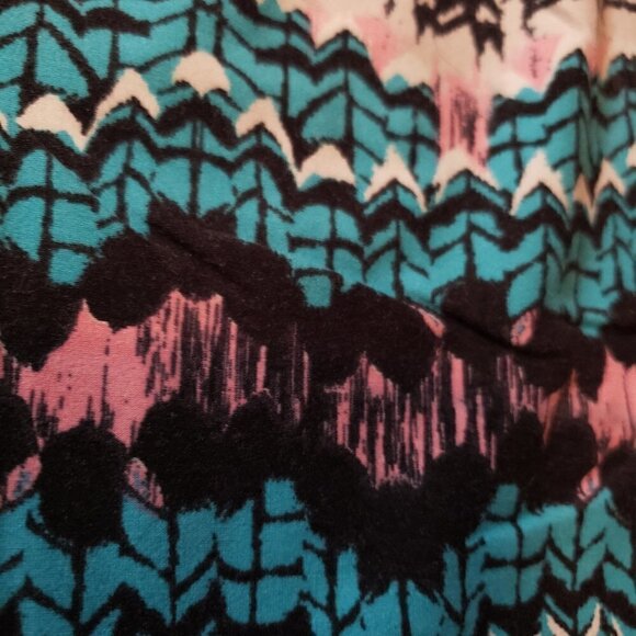 J & K Leggings - Cream/ Turq /Pink / black print - Picture 3 of 5